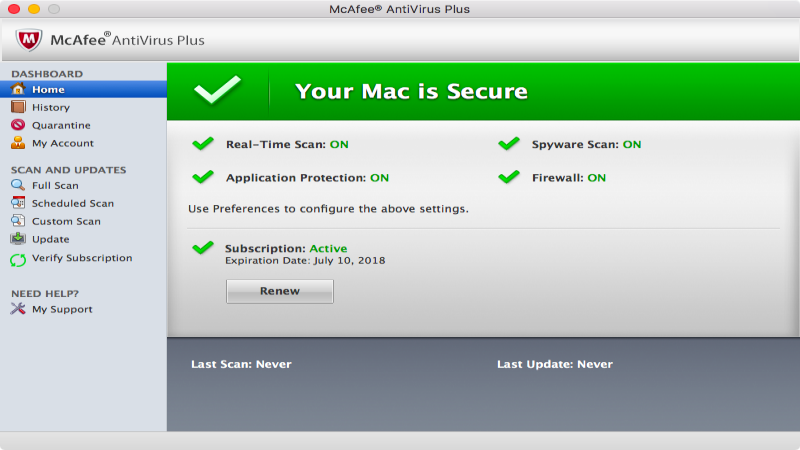 Mcafee Antivirus For Mac